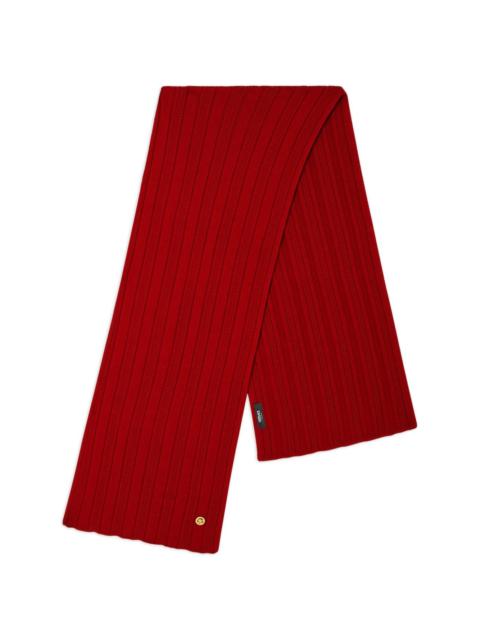 Medusa ribbed-knit scarf