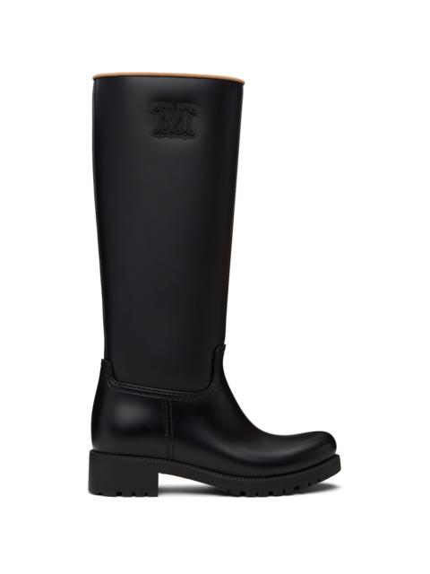 Max Mara Black Rain Tall Boots