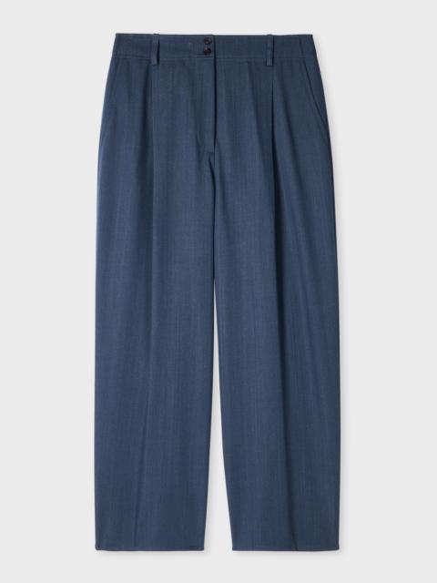 Paul Smith Women's Denim Chambray Barrel Leg Trousers