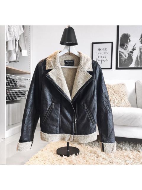 Other Designers Uniqlo - Steals💥 Uniqlo Neo Leather Biker Jacket Sherpa Lining