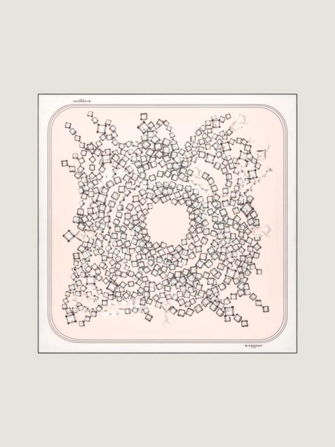 Givenchy SQUARE IN SILK WITH DECONSTRUCTED CRYSTALS PRINT