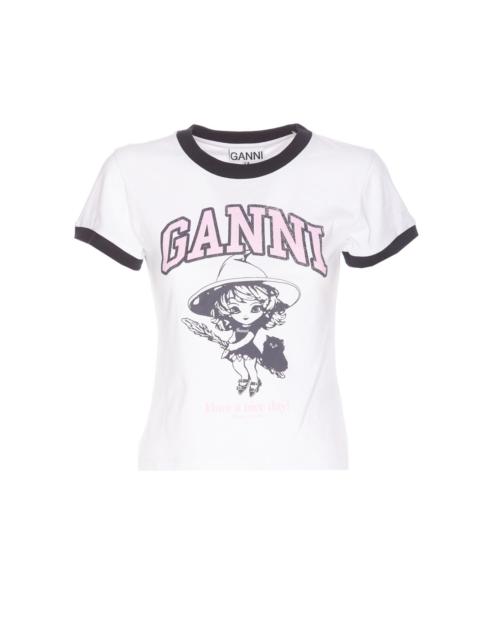 GANNI Ganni Women Logo Witch T-Shirt