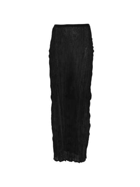 TOTEME Crinkled Knit Skirt in Black