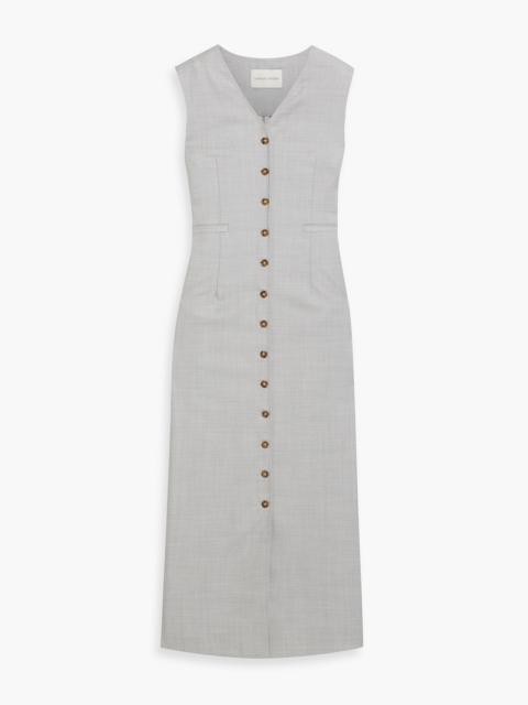 Loulou de Saison Idika wool-twill midi dress