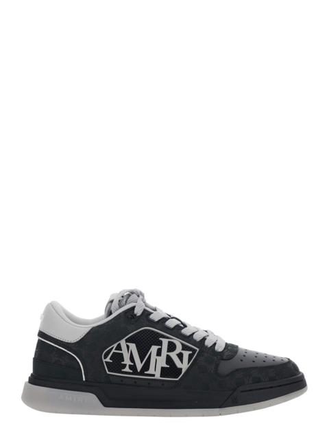 AMIRI Amiri Men 'Classic Low' Black Sneaker With Maxi Logo On The Side And Tone-On-Tone Ma Quad Motif In L