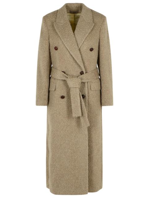 Golden Goose Golden Goose Double-Breasted Coat In Beige Wool Blend Women
