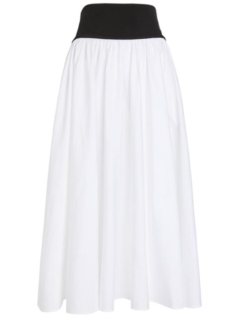 Polo Ralph Lauren Polo Ralph Lauren Logo-embroidered Cotton-poplin Maxi Skirt