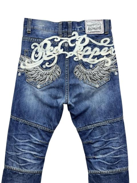 Studio D'Artisan FYE🔥Vintage RED PEPPER Punk Angel Wings Big Spell-out Jeans