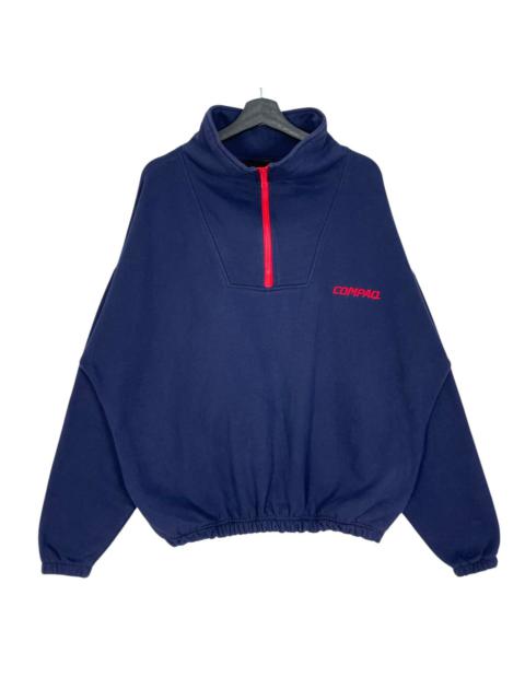 Other Designers If Six Was Nine - Vintage Compaq Sweatshirt Pull Over Half Zip Embroidered