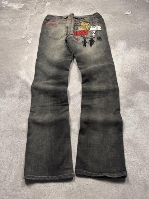 Other Designers Le Grande Bleu (L.G.B.) - Vintage LGB Style Akademiks Embroidery Flared Denim Jeans