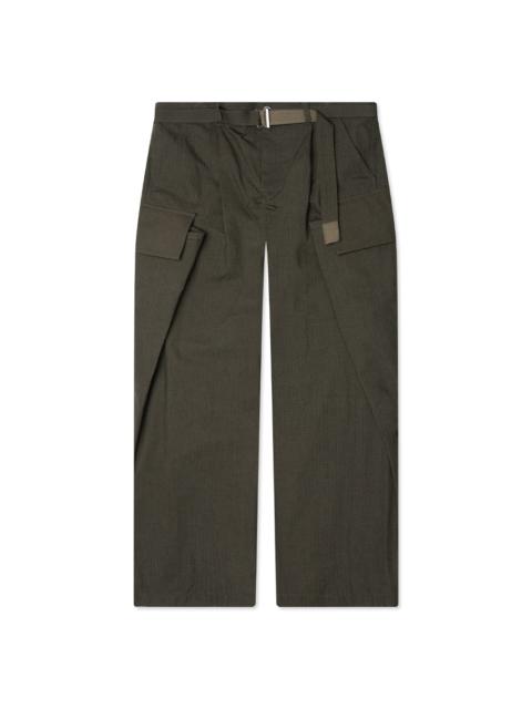 sacai RIP STOP PANTS - KHAKI