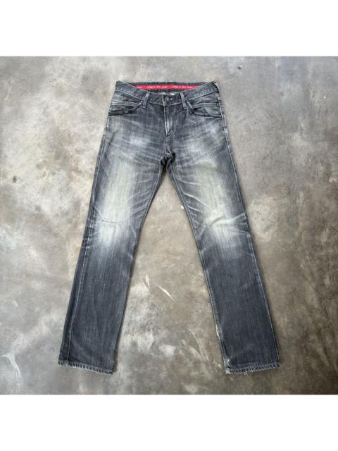 Vintage Edwin Faded Black Distressed Denim Jean Pant W31