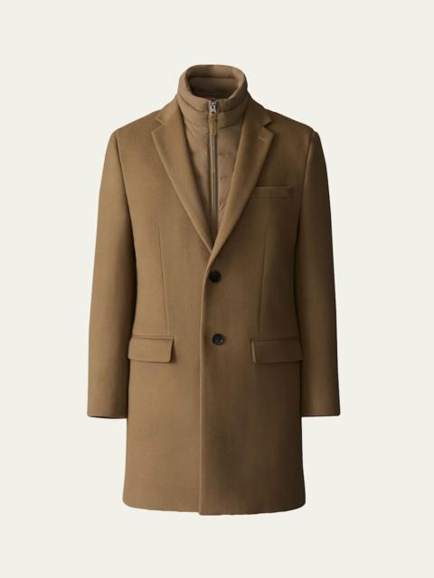 MACKAGE Men's Skai-SLB 3-in-1 Wool Overcoat with Removable Down Liner