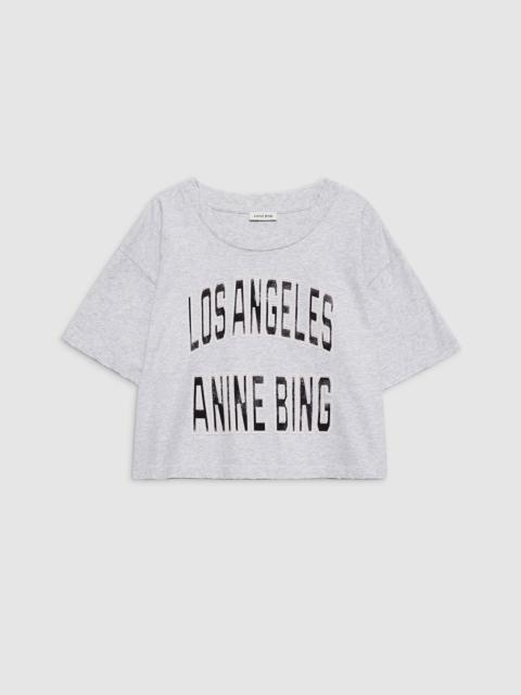 ANINE BING Johnny Cropped Tee - Grey