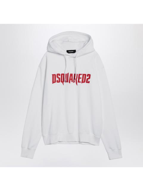 Dsquared2 White Cotton Hoodie