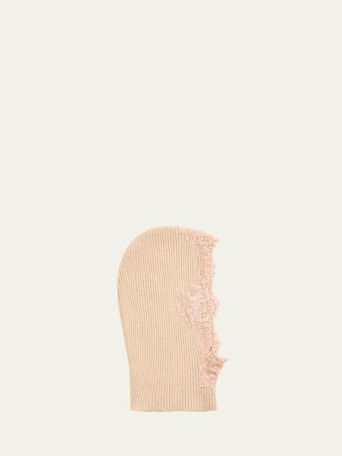 Valentino VLogo Signature Cashmere & Lace Hood