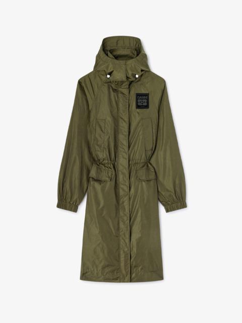 GANNI NYLON PARKA COAT