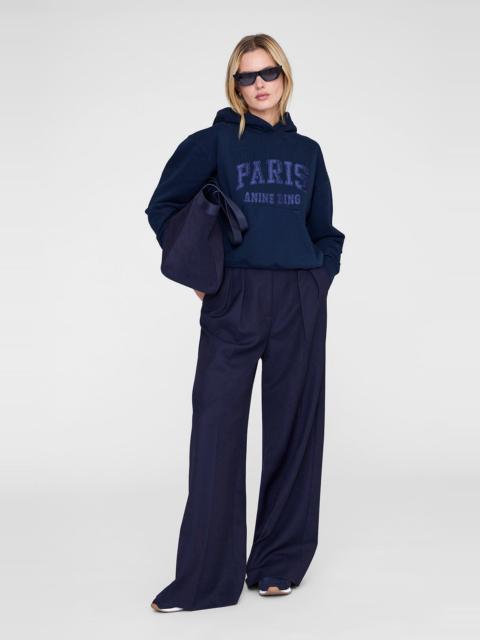 ANINE BING ANINE BING Debbie Shrunken Hoodie in Washed Navy at Nordstrom