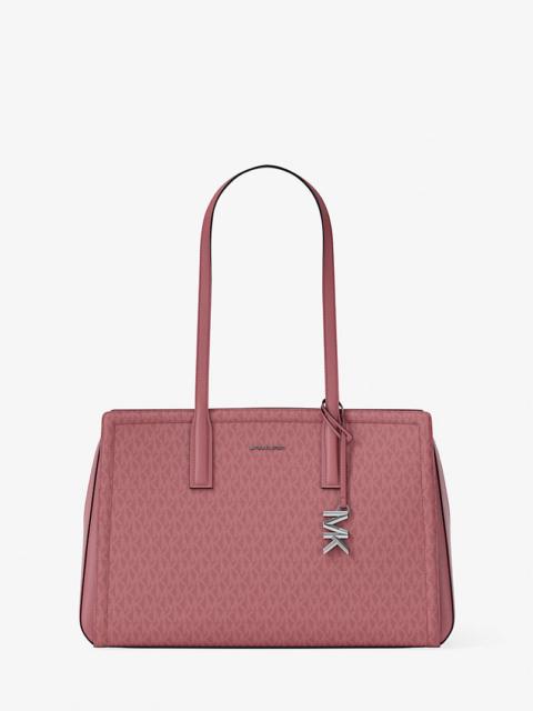 MICHAEL KORS Laila Medium Signature Logo Tote Bag