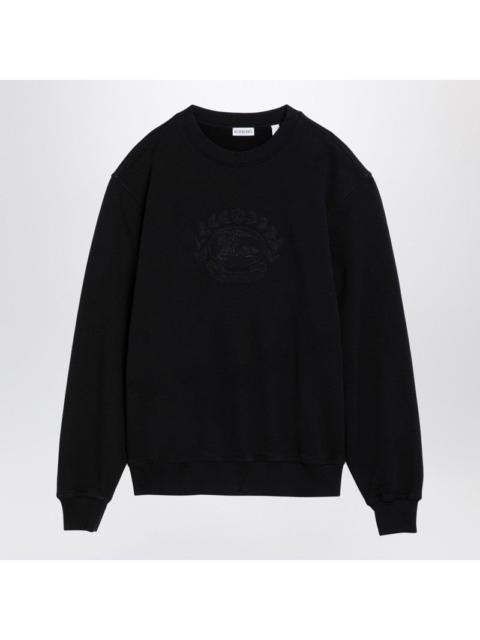 Burberry Black cotton crew-neck sweatshirt with logo