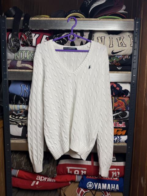 Other Designers Polo Ralph Lauren - RALPH LAUREN White Sweater V-neck