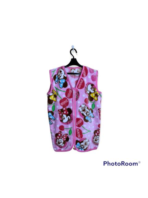Other Designers Mickey Mouse - Disney Minnie Mouse Fullprint Fleece Vest Sweatshirt