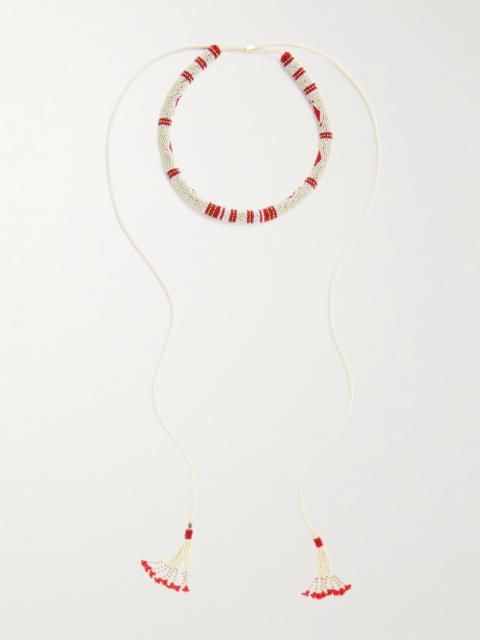 Isabel Marant Nina Beaded Glass And Cord Necklace
