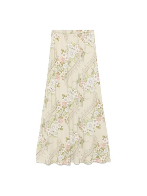 printed maxi skirt