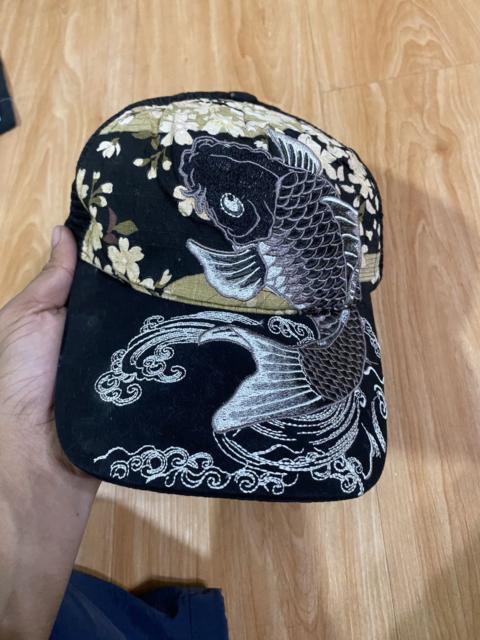 Other Designers Japanese Brand - Vintage truckers cap sukajan koi fish emboidery very rare