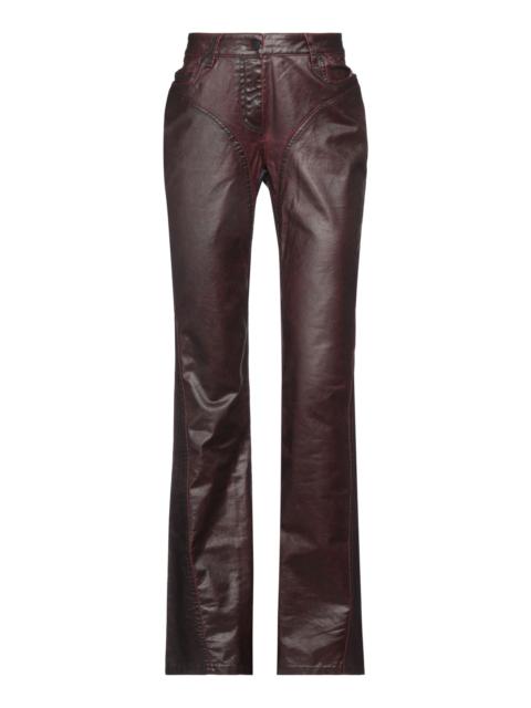 MUGLER Burgundy Women's Casual Pants