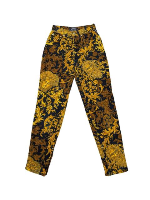 Other Designers Vintage Versace Baroque Printed High Waist Jeans