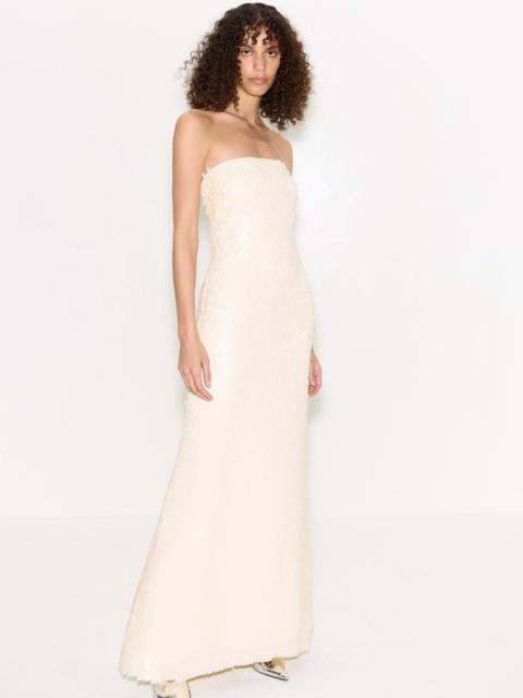 SIMONMILLER Sculpty Strapless Sequin Dress In Bone