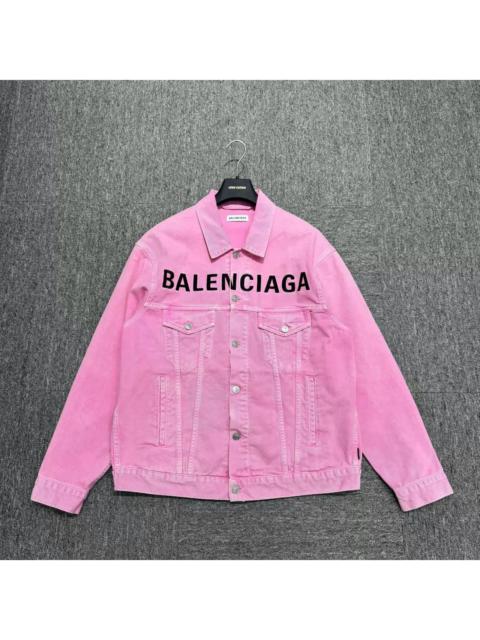 BALENCIAGA Balenciaga Pink Denim Jacket Oversized
