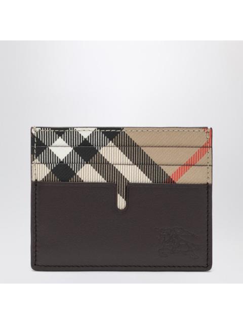 Burberry Burberry Pop Card Holder In Beige With Check Pattern Men