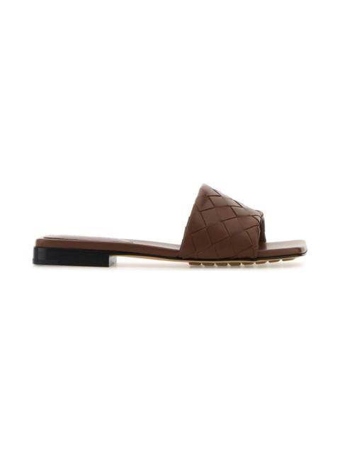 Bottega Veneta Brown Leather Parco Slippers