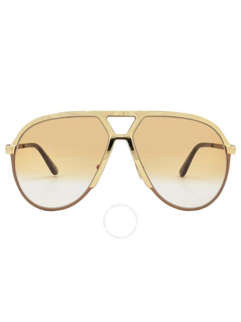 Open Box - Tom Ford Xavier Brown Gradient Pilot Men's Sunglasses FT1060 30F 64