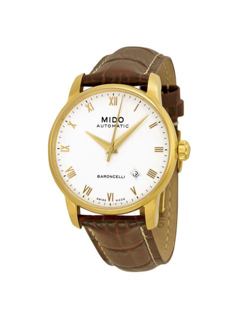 Other Designers Mido Baroncelli Automatic White Dial Brown Leather Men's Watch M86003268