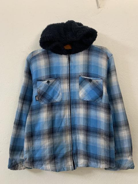 Other Designers No Fear Plaid Hoodie Jacket