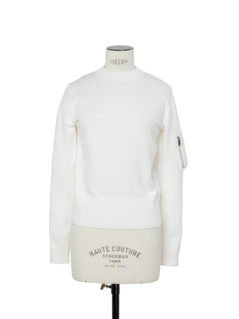 sacai Nylon Twill x Cotton Knit Pullover