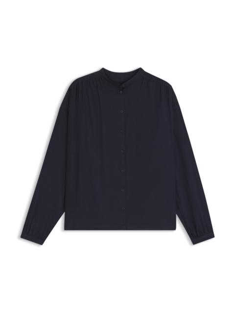 BOSS RELAXED-FIT BLOUSE IN COTTON VOILE