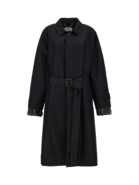 Long Single-breasted Trench Coat