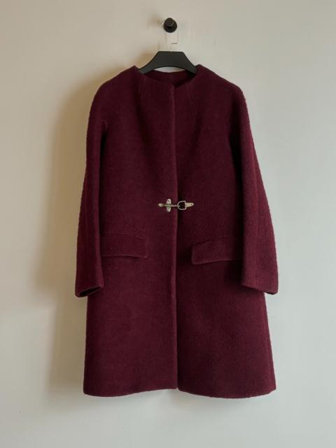 Dries Van Noten Dries Van Noten | AW2014 Bordeaux Red Airplane Buckle Coat