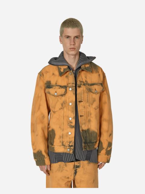 Dries Van Noten Loose Fit Tie-Dye Denim Jacket Light Rust