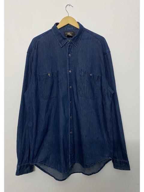 RRL by Ralph Lauren RRL Ralph Lauren Double RL Indigo Denim Chambray Size L