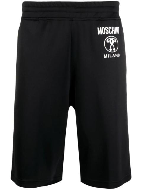 Moschino logo-tape track shorts