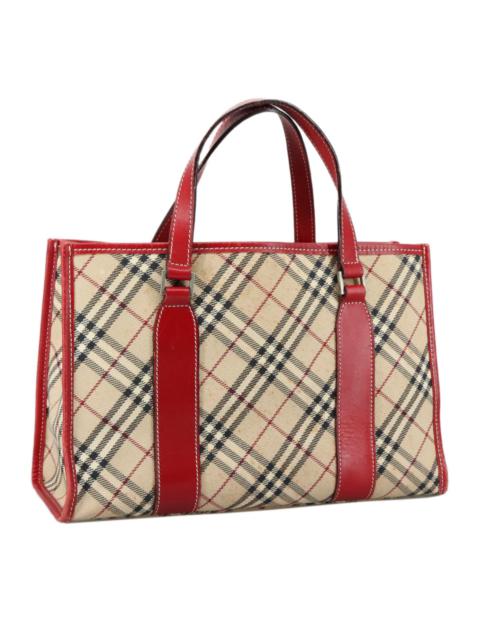 Burberry Burberry Nova Check Blue Label Hand Bag Canvas Beige