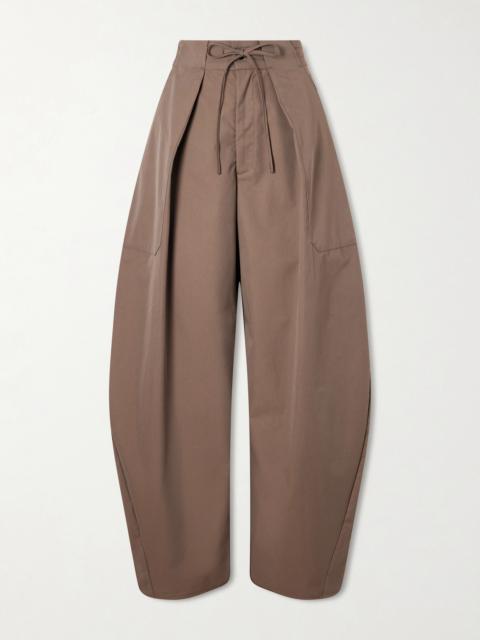 KALLMEYER Clemence Pleated Cotton-blend Twill Barrel-leg Pants