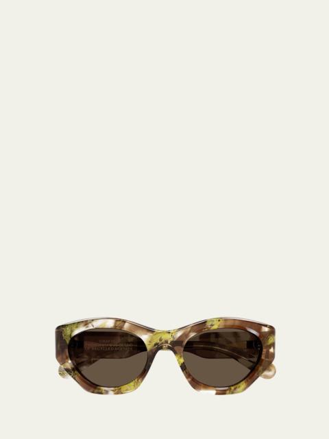 Logo Acetate Cat-Eye Sunglasses