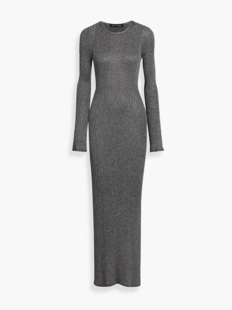 Proenza Schouler Joni metallic ribbed-knit maxi dress