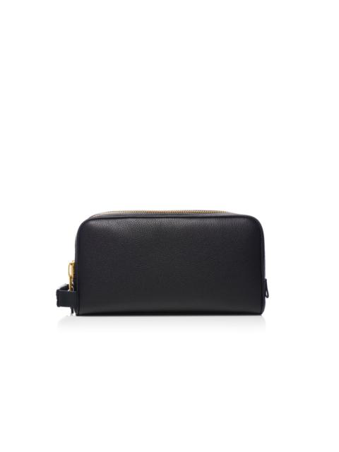 TOM FORD SOFT GRAIN LEATHER BUCKLEY DOUBLE ZIP TOILETRY BAG
